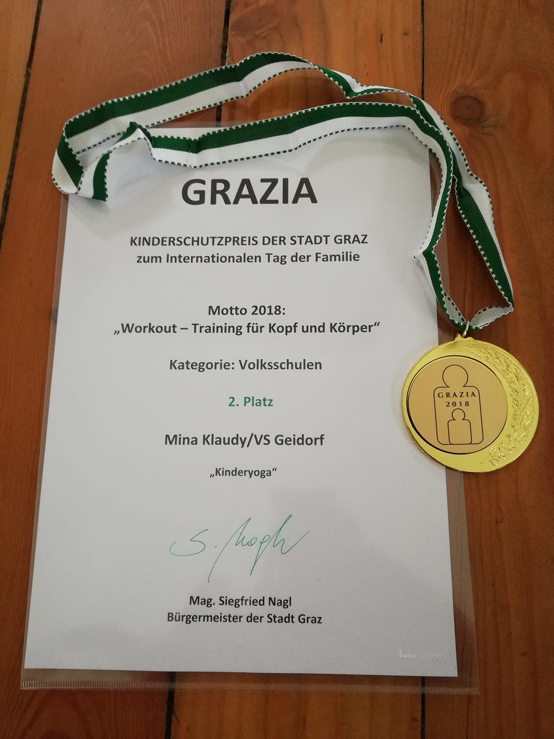 Minyo Yoga Grazia Ehrenpreis 2018